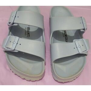 Birkenstock women's size 8 Arizona eva sandals baby blue